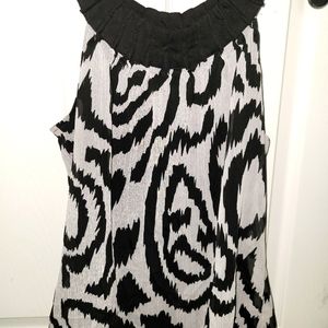 Black and white blouse